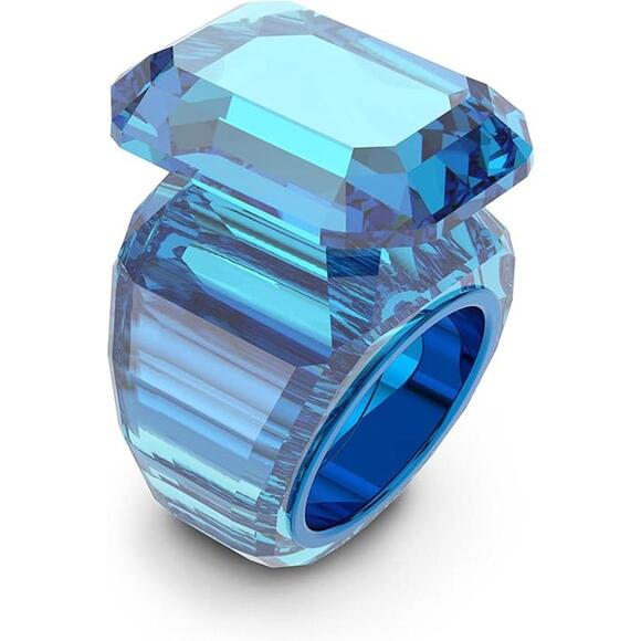 Swarovski Lucent cocktail ring Oversized crystal, Octagon cut, Blue 55 / 7USA - Picture 3 of 9